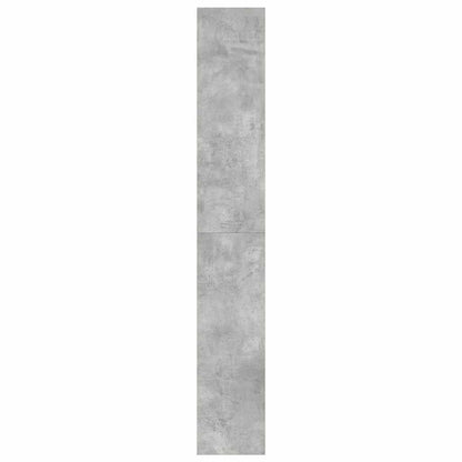 Bogreol Med Hylde Betongrå 80 X 30 X 198 Cm Konstrueret Træ - Billede 6