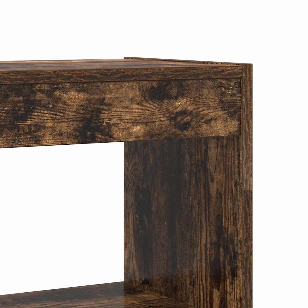 Bogreol Med Hylde Røget Eg 80 X 30 X 198 Cm Konstrueret Træ - Billede 8