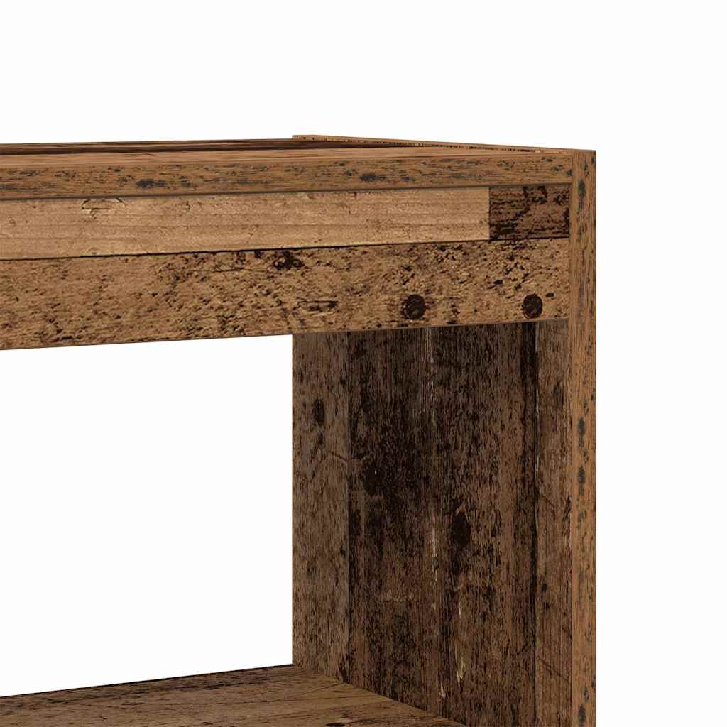 Bogreol Med Hylde Gammelt Træ 80 X 30 X 198 Cm Konstrueret Træ - Billede 8