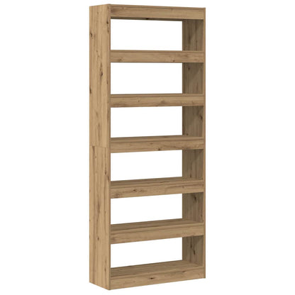Bogskab 6 Niveauer 80 X 30 X 198 Cm Konstrueret Træ - Billede 2