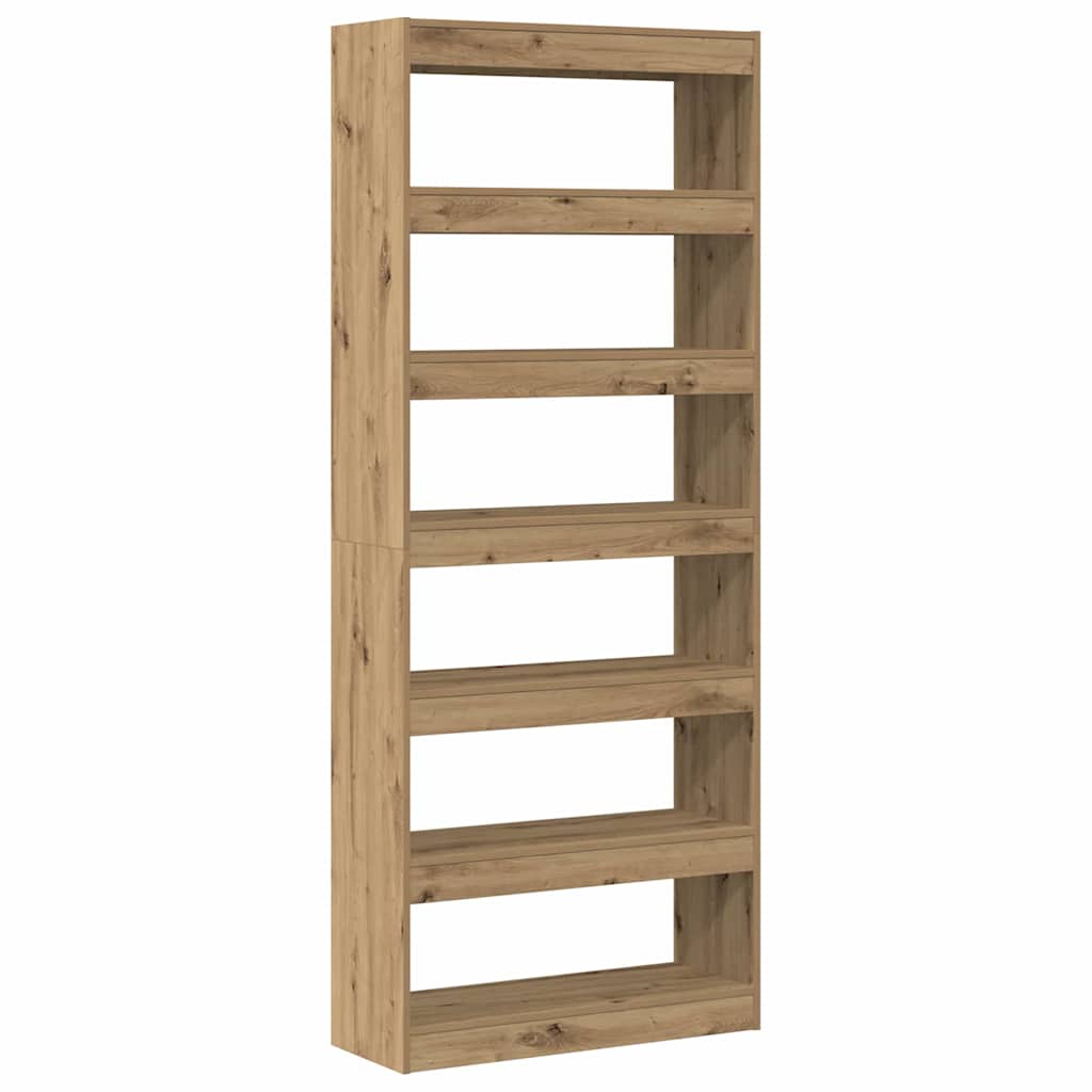 Bogskab 6 Niveauer 80 X 30 X 198 Cm Konstrueret Træ - Billede 7