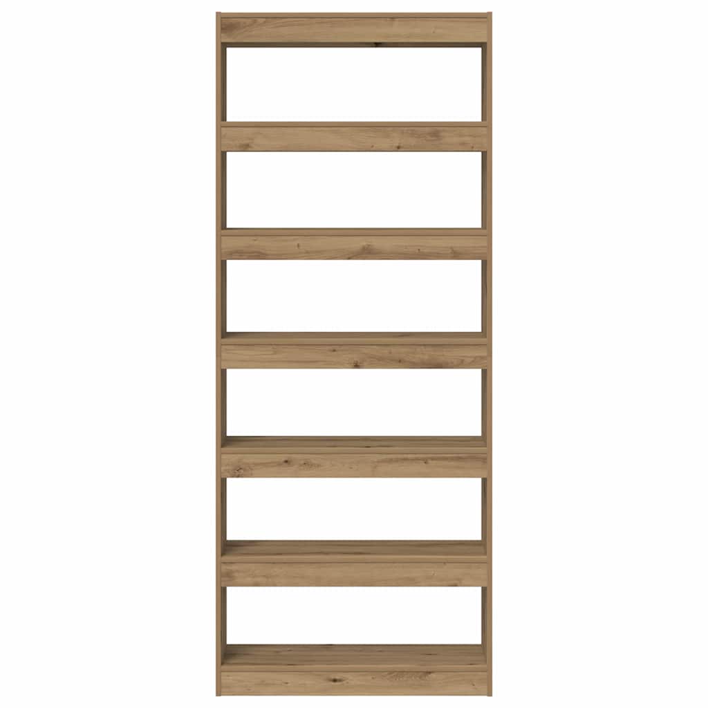 Bogskab 6 Niveauer 80 X 30 X 198 Cm Konstrueret Træ - Billede 5