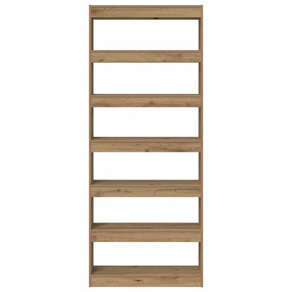 Bogskab 6 Niveauer 80 X 30 X 198 Cm Konstrueret Træ - Billede 5