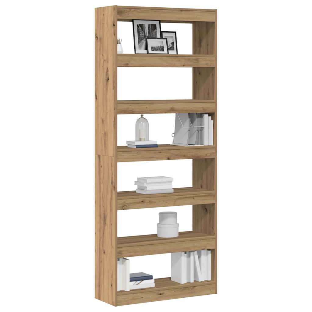 Bogskab 6 Niveauer 80 X 30 X 198 Cm Konstrueret Træ - Billede 3