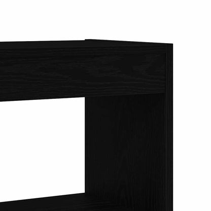 Bogreol Med Hylde Sort Eg 80 X 30 X 198 Cm Konstrueret Træ - Billede 8