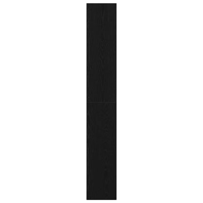 Bogreol Med Hylde Sort Eg 80 X 30 X 198 Cm Konstrueret Træ - Billede 6