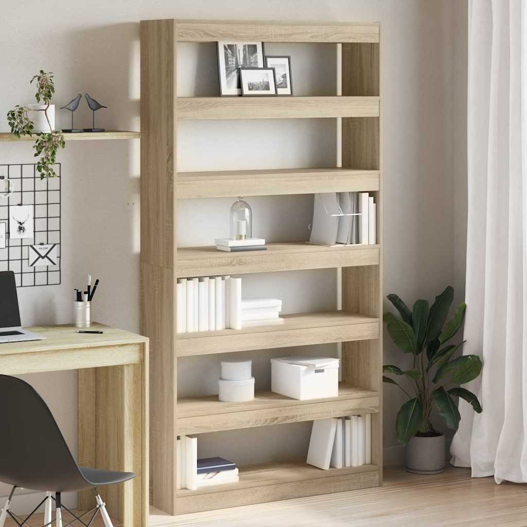 Bogskab 6 Niveauer 100 X 30 X 198 Cm Konstrueret Træ - Variant 3333926