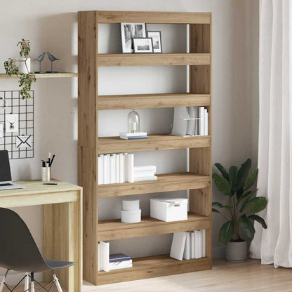 Bogskab 6 Niveauer 100 X 30 X 198 Cm Konstrueret Træ - Hovedbillede