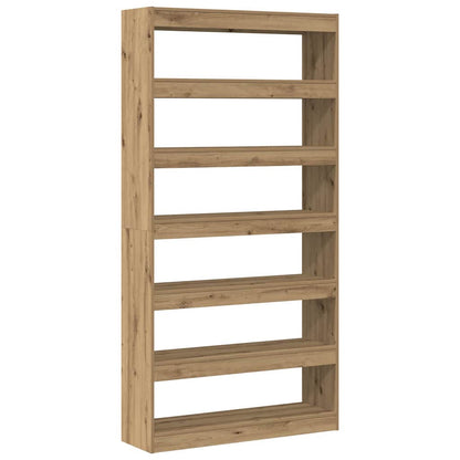 Bogskab 6 Niveauer 100 X 30 X 198 Cm Konstrueret Træ - Billede 2