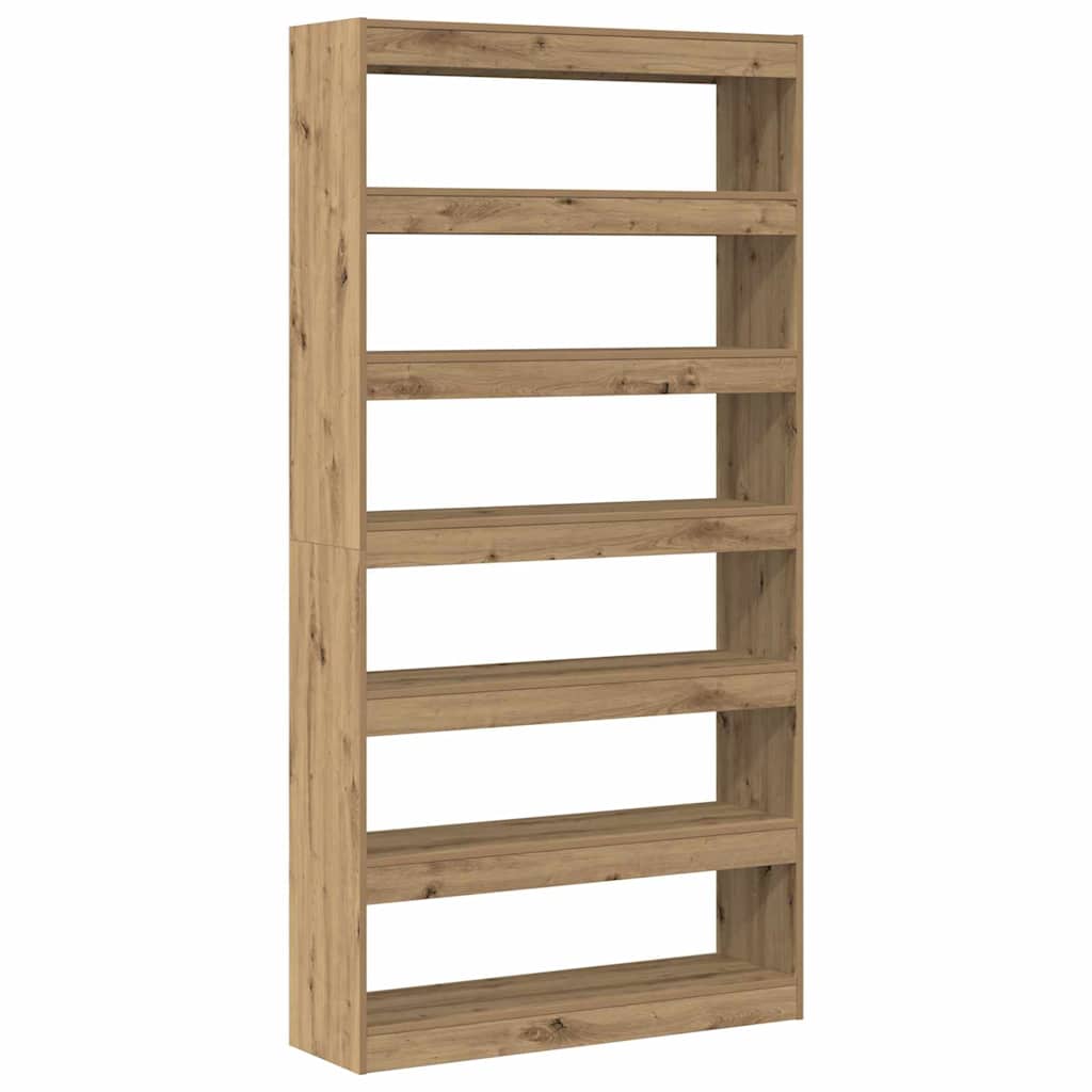 Bogskab 6 Niveauer 100 X 30 X 198 Cm Konstrueret Træ - Billede 7
