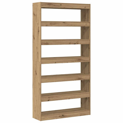 Bogskab 6 Niveauer 100 X 30 X 198 Cm Konstrueret Træ - Billede 7