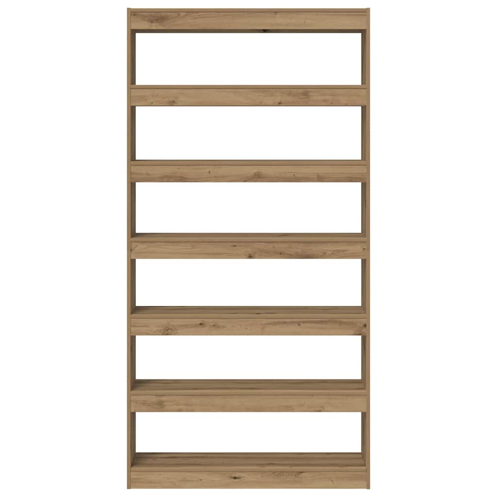 Bogskab 6 Niveauer 100 X 30 X 198 Cm Konstrueret Træ - Billede 5