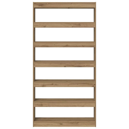 Bogskab 6 Niveauer 100 X 30 X 198 Cm Konstrueret Træ - Billede 5