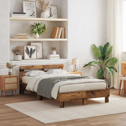 Sengestel Gammelt Træ 135 X 190 Cm Konstrueret Træ - Hovedbillede