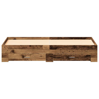 Sengestel Med Skuffer Gammelt Træ 180 X 200 Cm Konstrueret Træ - Billede 6