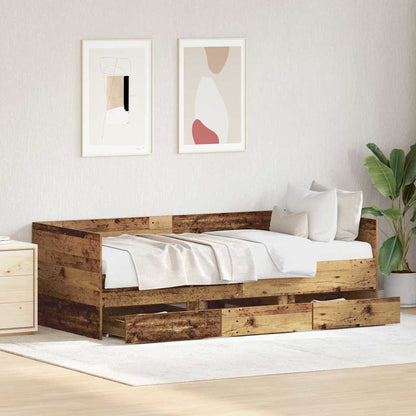 Daybed Med Hovedgærde Konstrueret Træ - Billede 3