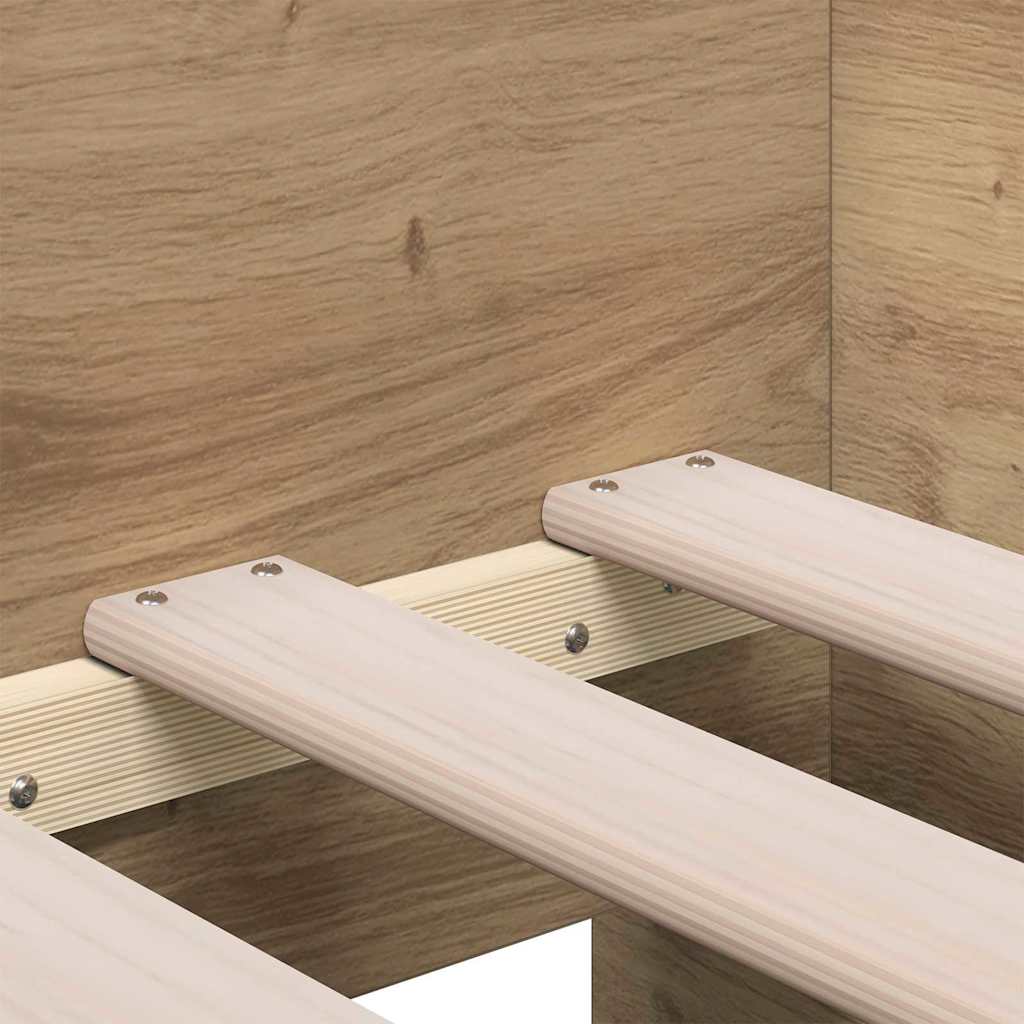 Daybed Med Skuffe Egetræ Konstrueret Træ - Billede 9