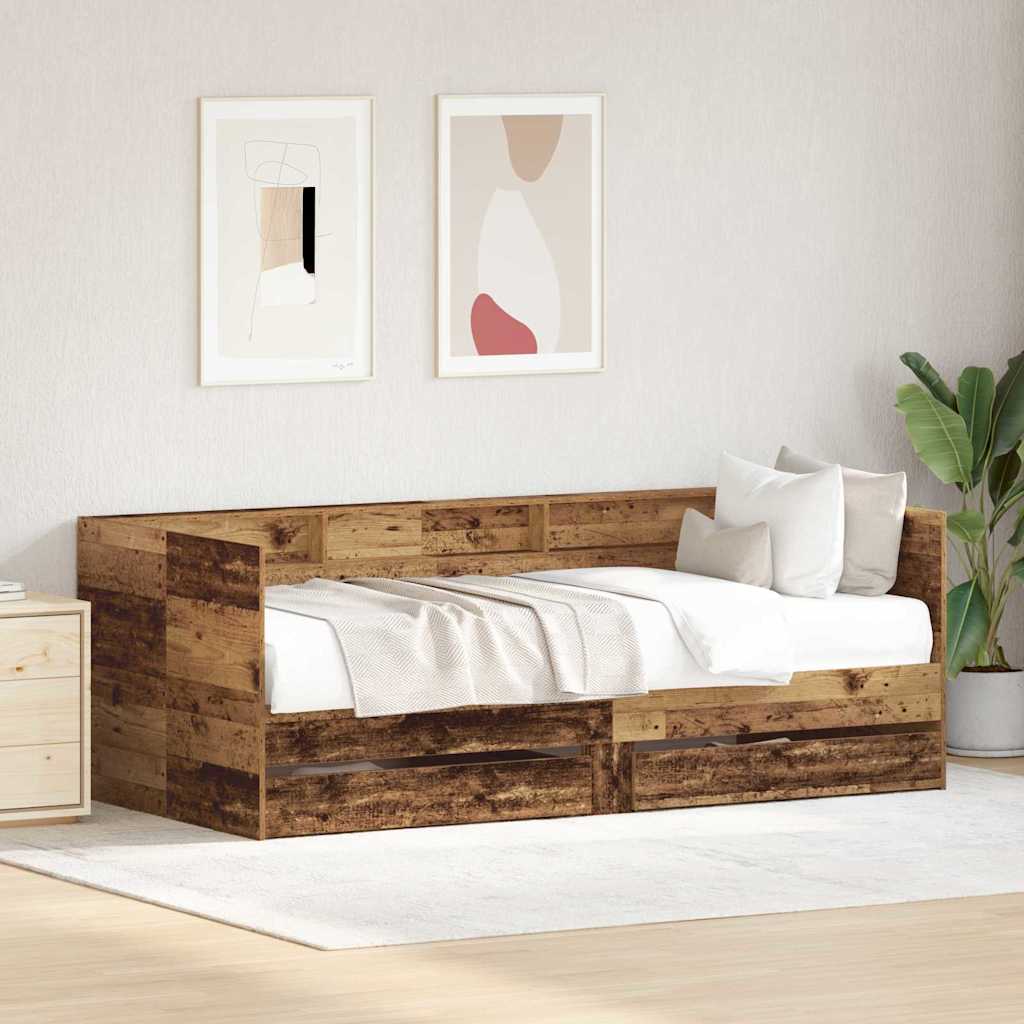 Daybed Med Hovedgærde Konstrueret Træ - Hovedbillede