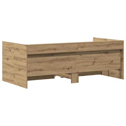 Daybed Med Skuffe Egetræ Konstrueret Træ - Billede 6