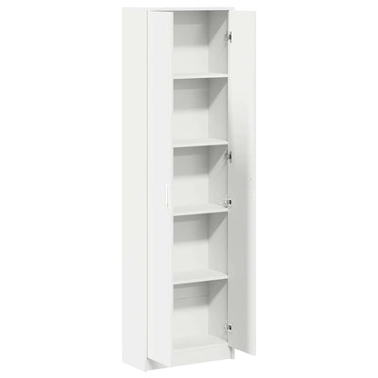 Garderobeskab Med Hylde Hvid 55 X 25 X 189 Cm Konstrueret Træ - Billede 5