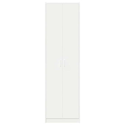 Garderobeskab Med Hylde Hvid 55 X 25 X 189 Cm Konstrueret Træ - Billede 6