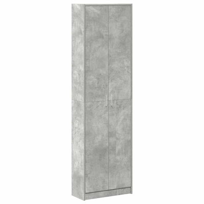 Garderobeskab Med Dør Betongrå 55 X 25 X 189 Cm Konstrueret Træ - Billede 2
