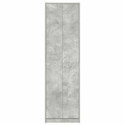 Garderobeskab Med Dør Betongrå 55 X 25 X 189 Cm Konstrueret Træ - Billede 6