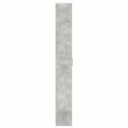 Garderobeskab Med Dør Betongrå 55 X 25 X 189 Cm Konstrueret Træ - Billede 7