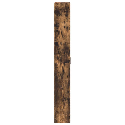 Garderobeskab Med Dør Røget Eg 55 X 25 X 189 Cm Konstrueret Træ - Billede 7