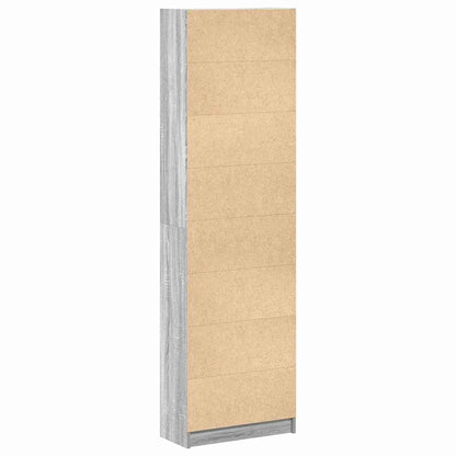 Garderobeskab Grå Sonoma-eg 55 X 25 X 189 Cm Konstrueret Træ - Billede 8