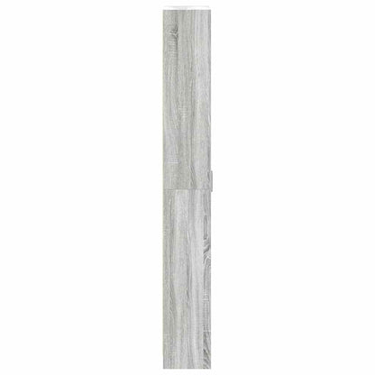 Garderobeskab Grå Sonoma-eg 55 X 25 X 189 Cm Konstrueret Træ - Billede 7