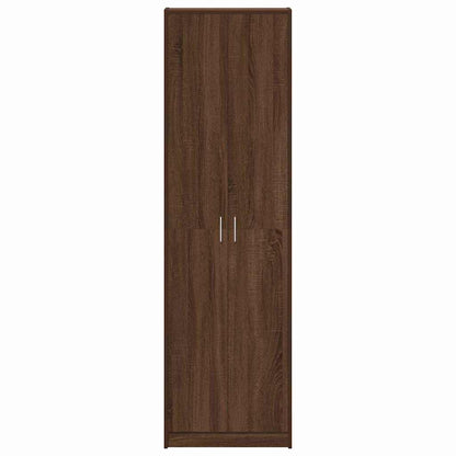 Garderobeskab Med Dør Brun Eg 55 X 25 X 189 Cm Konstrueret Træ - Billede 6