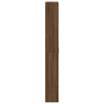 Garderobeskab Med Dør Brun Eg 55 X 25 X 189 Cm Konstrueret Træ - Billede 7
