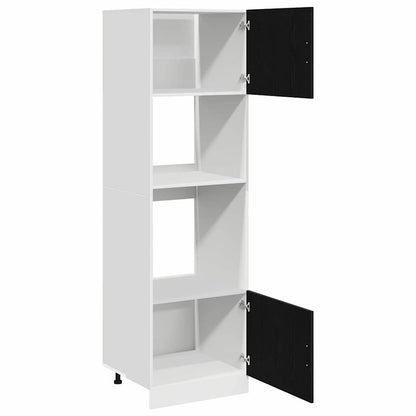 Mikrobølgeovnsskab Sort Eg 60 X 57 X 207 Cm Konstrueret Træ - Billede 5
