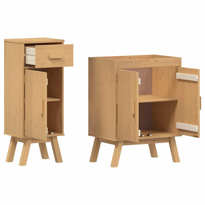 Badeværelsessæt 2 Pcs Brun 114 X 43 X 73.5 Cm Massivt Fyrretræ - Billede 5