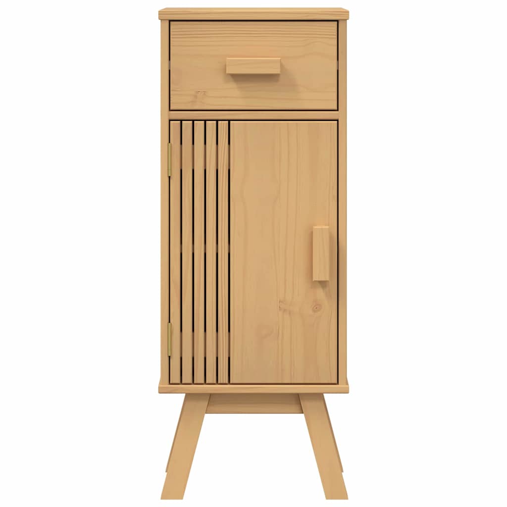 Badeværelsessæt 3 Pcs Brun 114 X 43 X 73.5 Cm Massivt Fyrretræ - Billede 9