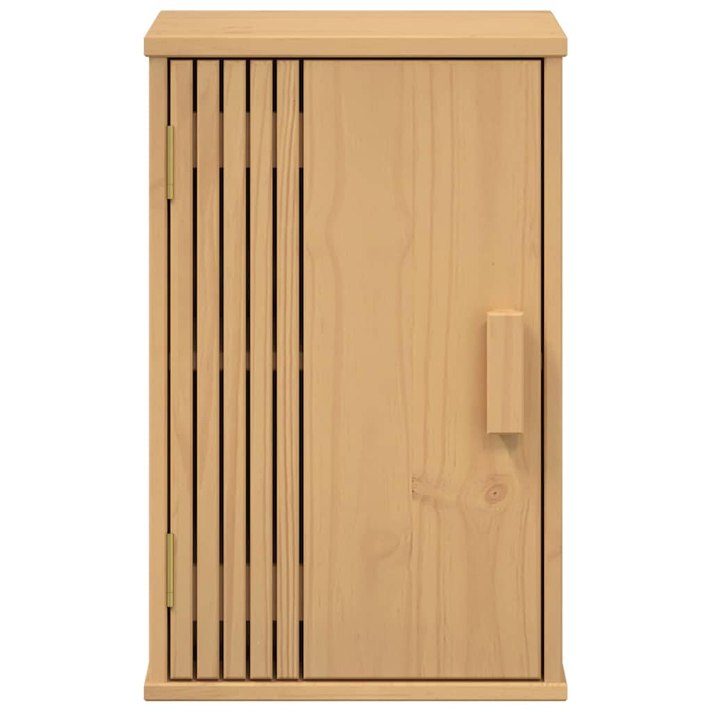 Badeværelsessæt 3 Pcs Brun 114 X 43 X 73.5 Cm Massivt Fyrretræ - Billede 11