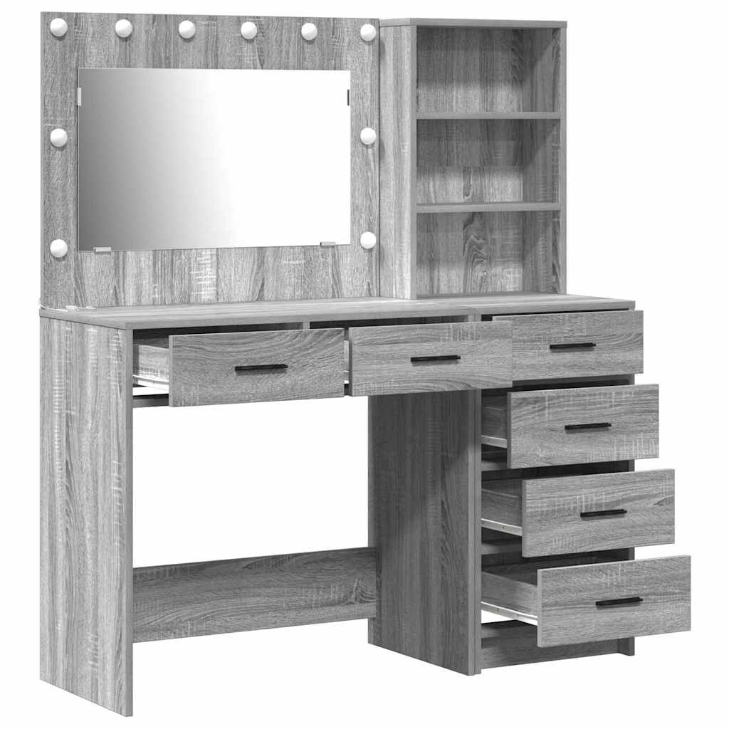 Klædeskab Med Skuffe Lysegrå 78.5 X 41 X 135 Cm Konstrueret Træ - Billede 7