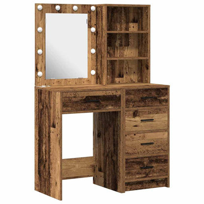 Klædeskab Med Hylde 2 Dele 50 X 41 X 135 Cm Konstrueret Træ - Billede 2
