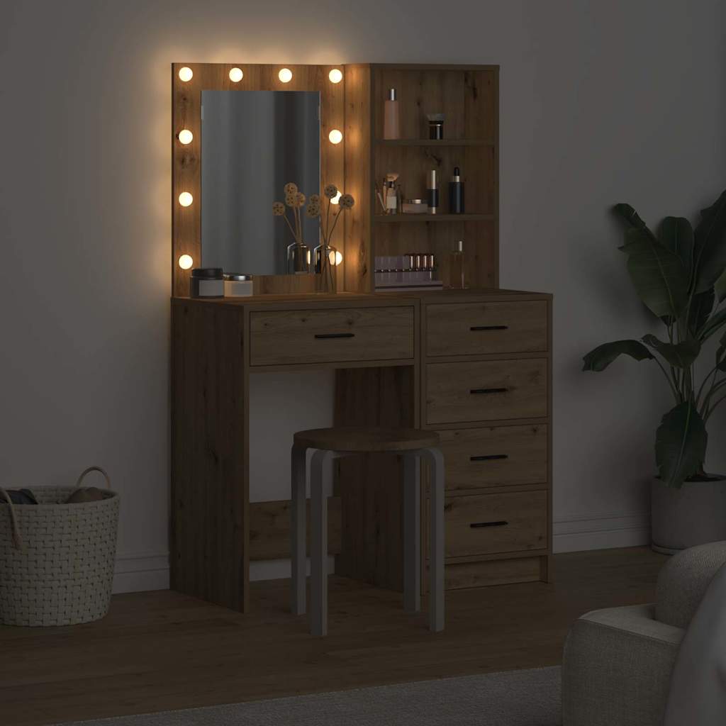 Klædeskab Med Hylde 2 Pcs Brun 50 X 41 X 135 Cm Konstrueret Træ - Billede 4