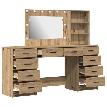 Klædeskab Med Hylde 3 Pcs Brun 40 X 41 X 135 Cm Konstrueret Træ - Billede 8