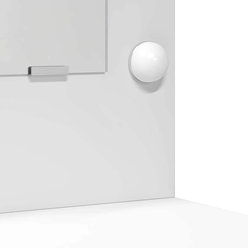 Klædeskab Med Hylde 3 Pcs Hvid 40 X 41 X 135 Cm Konstrueret Træ - Billede 10