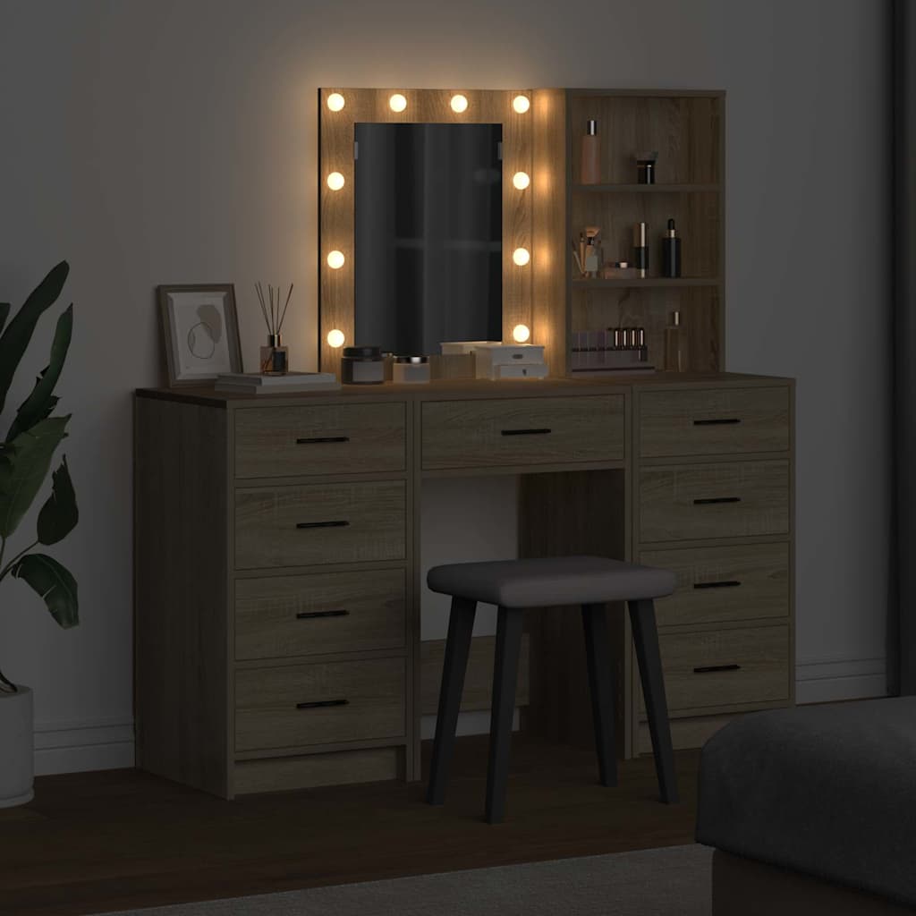 Klædeskab Med Hylde 3 Pcs Brun 40 X 41 X 135 Cm Konstrueret Træ - Billede 4