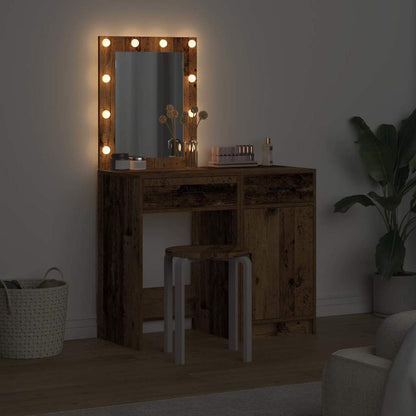 Klædeskab Med Dør 2 Pcs Brun 50 X 41 X 135 Cm Konstrueret Træ - Billede 4