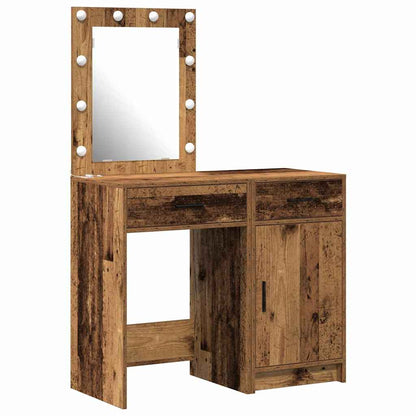 Klædeskab Med Dør 2 Dele 50 X 41 X 135 Cm Konstrueret Træ - Billede 2