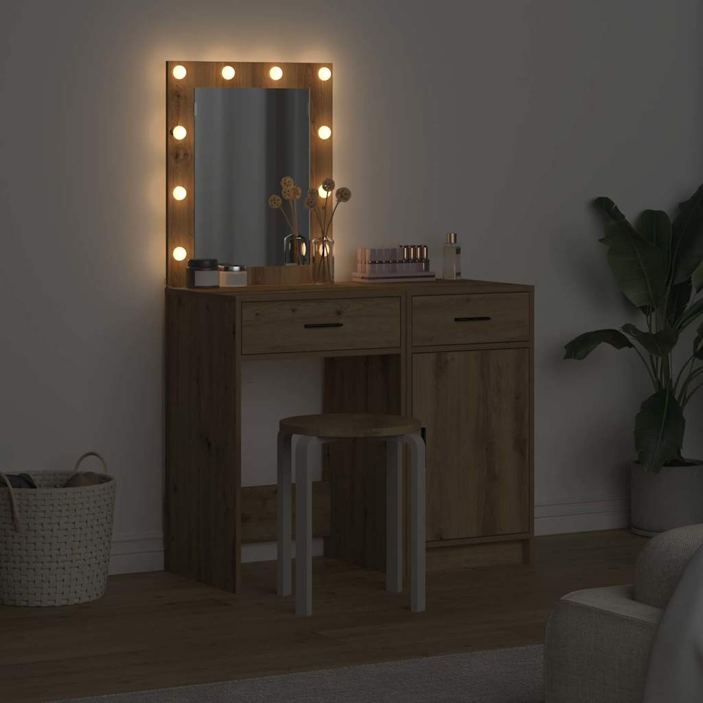 Klædeskab 2 Stk. 50 X 41 X 135 Cm Konstrueret Træ - Billede 4