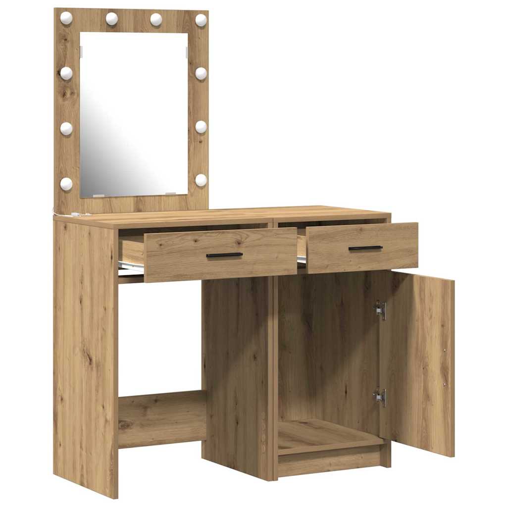 Klædeskab 2 Stk. 50 X 41 X 135 Cm Konstrueret Træ - Billede 6
