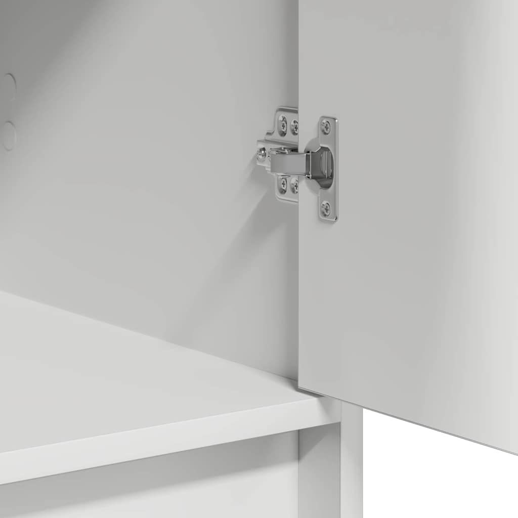 Klædeskab Med Skuffe 3 Pcs Hvid 40 X 41 X 75 Cm Konstrueret Træ - Billede 9