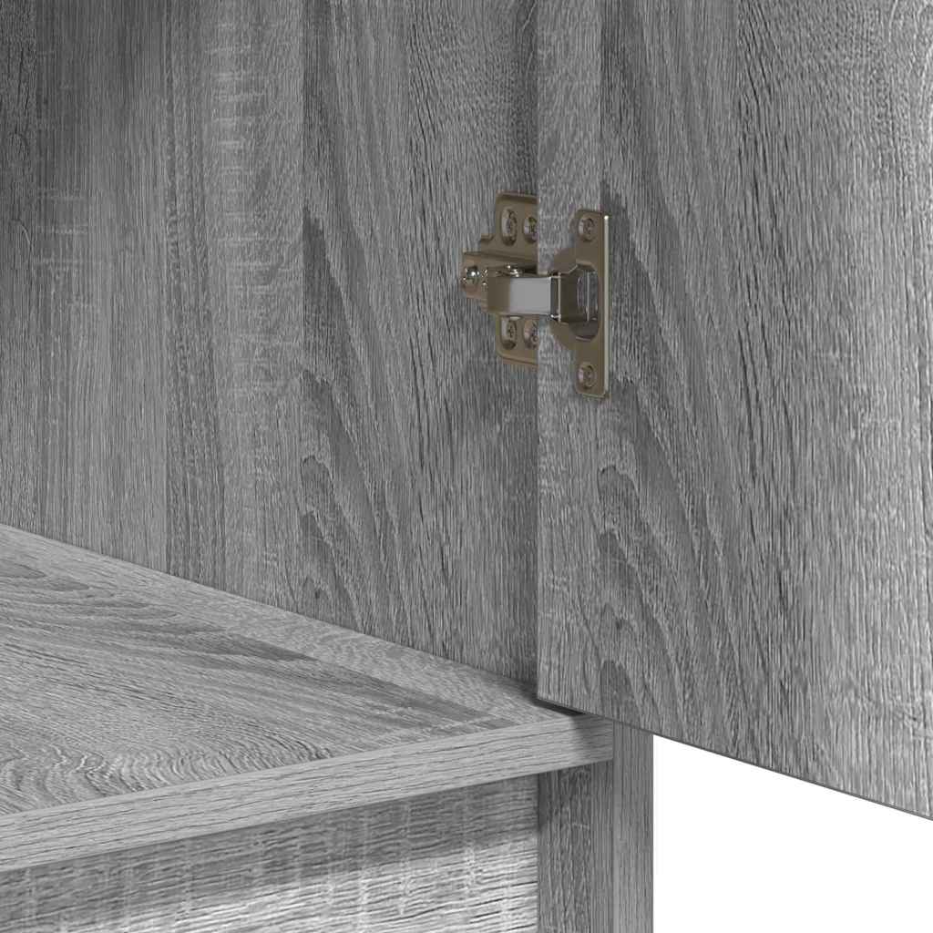 Klædeskab Med Skuffe 3 Pcs Grå 40 X 41 X 75 Cm Konstrueret Træ - Billede 9