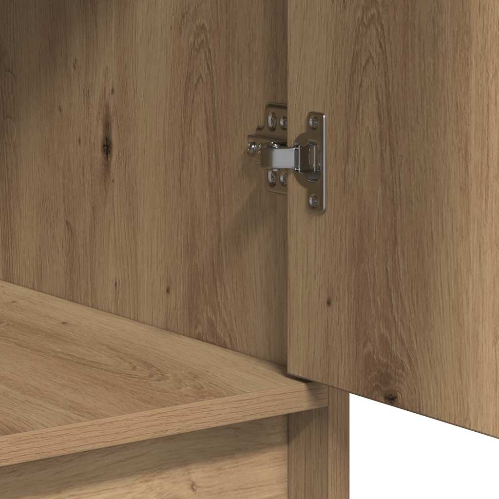 Klædeskab Med Skuffe 3 Pcs Brun 40 X 41 X 75 Cm Konstrueret Træ - Billede 9